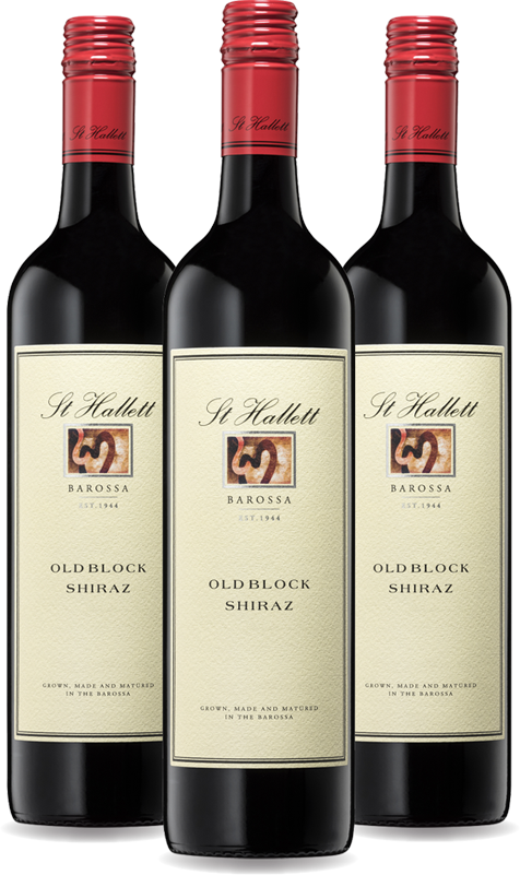 St Hallett Old Block Shiraz 2018 - 3 Pack